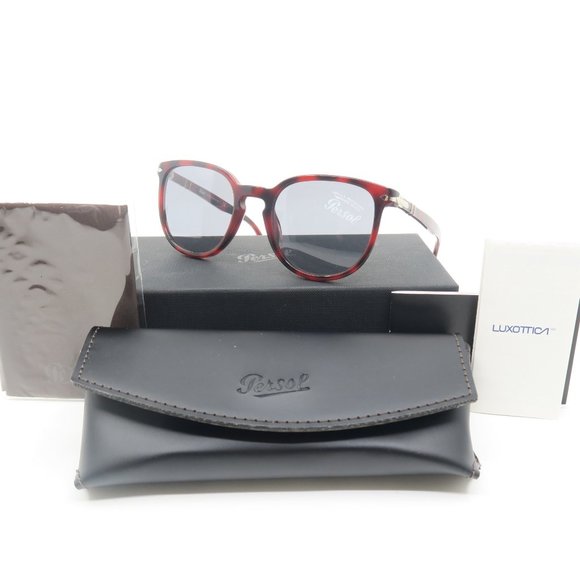 Persol 3226-S 1100/R5 51mm Red Tortoise-Gray Tempered Glass, New Sunglasses. - Picture 2 of 11